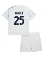 Inter Milan Manuel Akanji #25 Vieraspaita Lasten 2025-26 Lyhythihainen (+ shortsit)